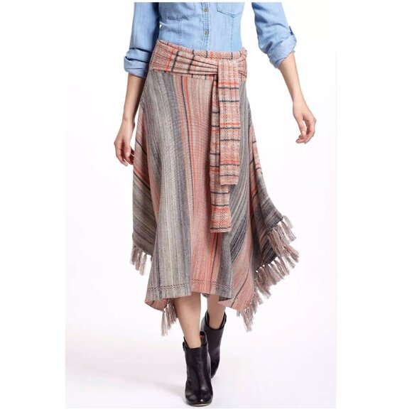 Anthropologie | Sparrow Converging Stripes Sweater Skirt - Picture 2 of 12